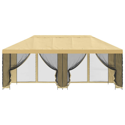 6 x 3 m Cream Polyester and Steel 190