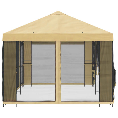 6 x 3 m Cream Polyester and Steel 190