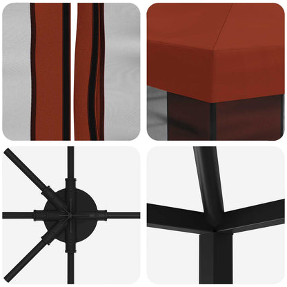 6 x 3 m Terracotta Polyester and Steel 190