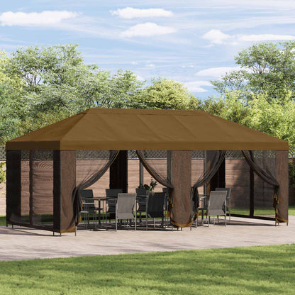 6 x 3 m Taupe Polyester and Steel 190