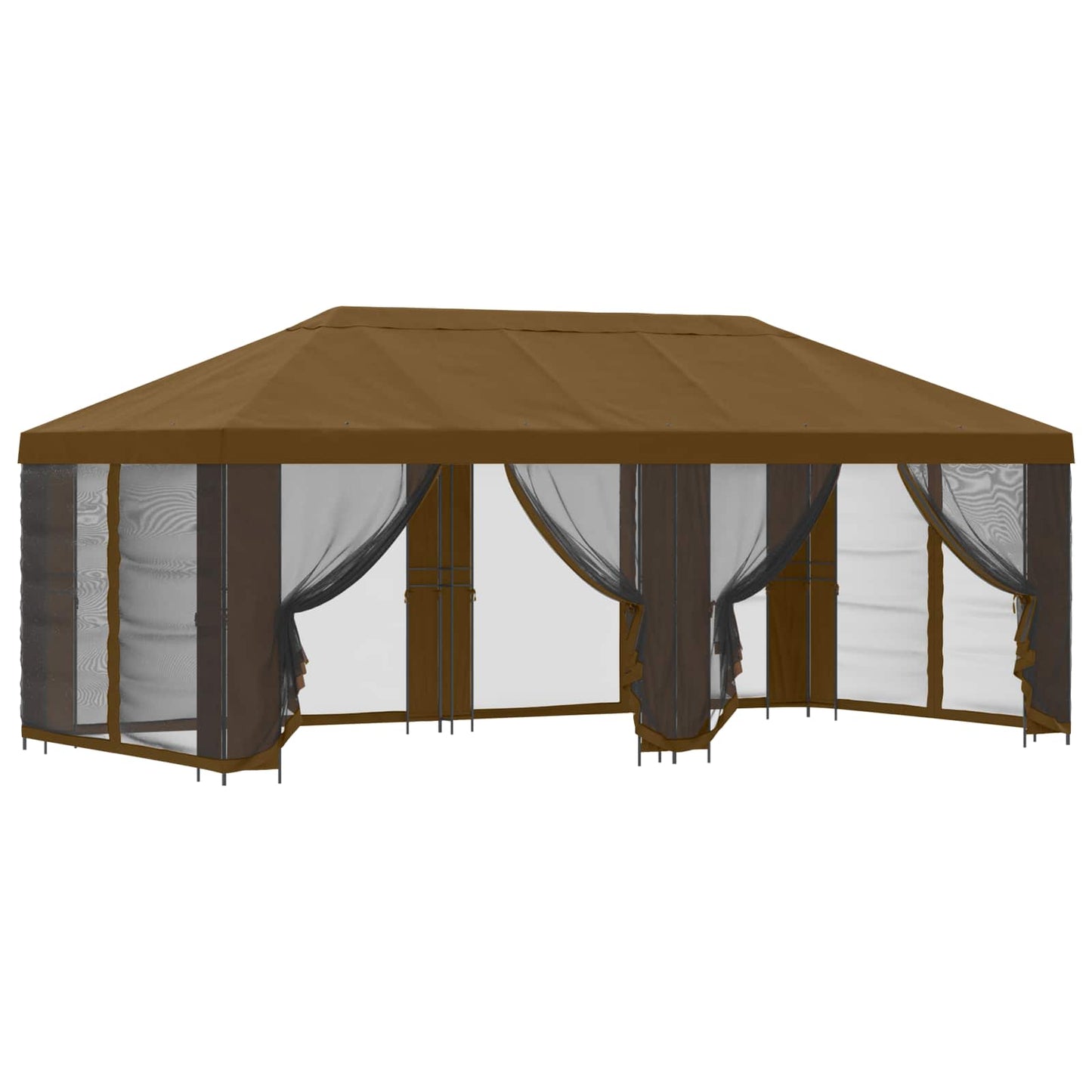 6 x 3 m Taupe Polyester and Steel 190