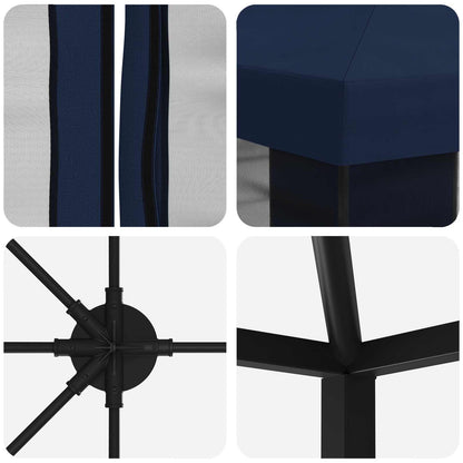 6 x 3 m Blue Polyester and Steel 190