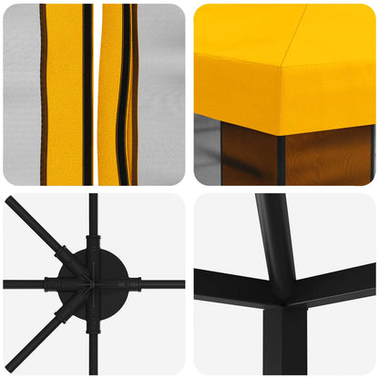 6 x 3 m Yellow Polyester and Steel 190