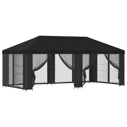 6 x 3 m Black Polyester and Steel 190