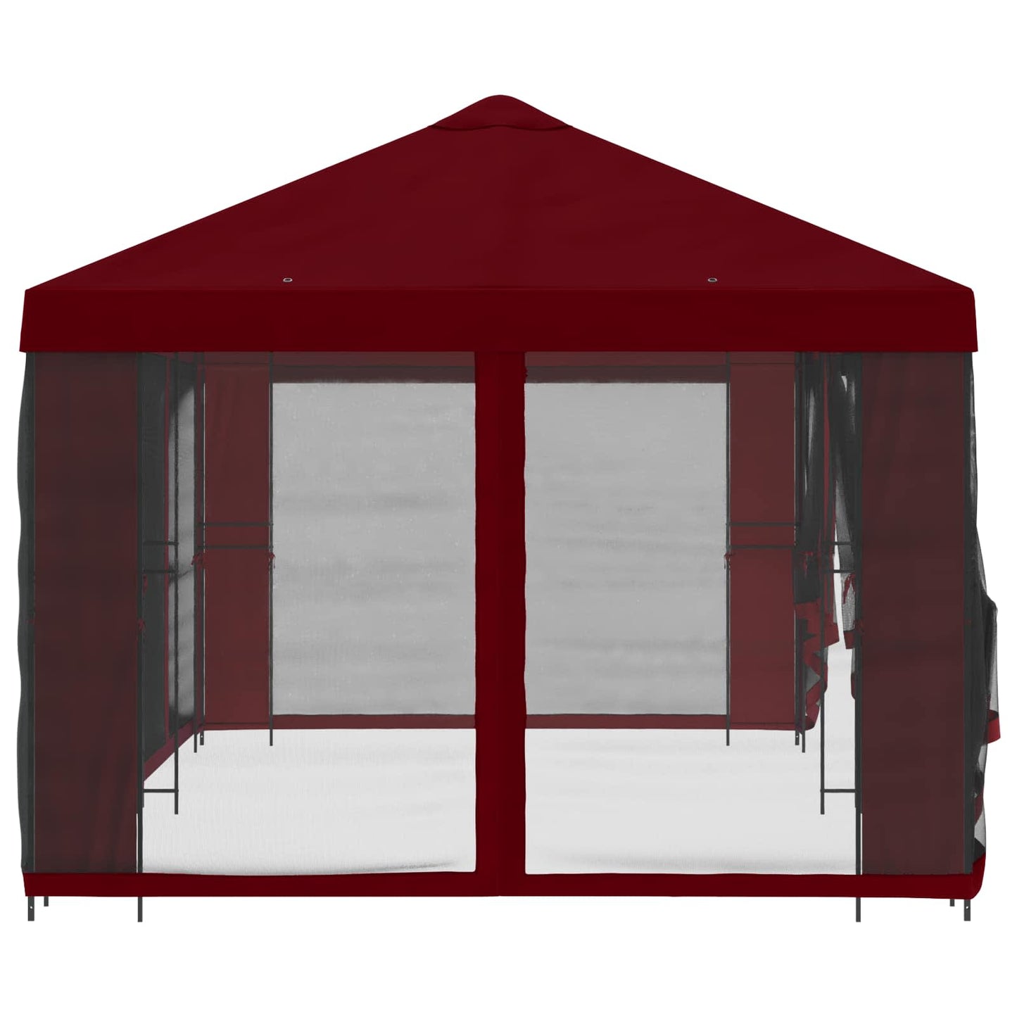 6 x 3 m Burgundy Polyester and Steel 190