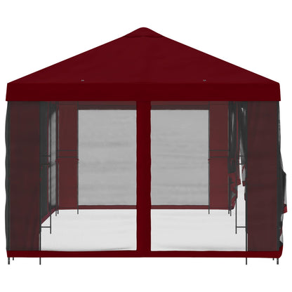 6 x 3 m Burgundy Polyester and Steel 190