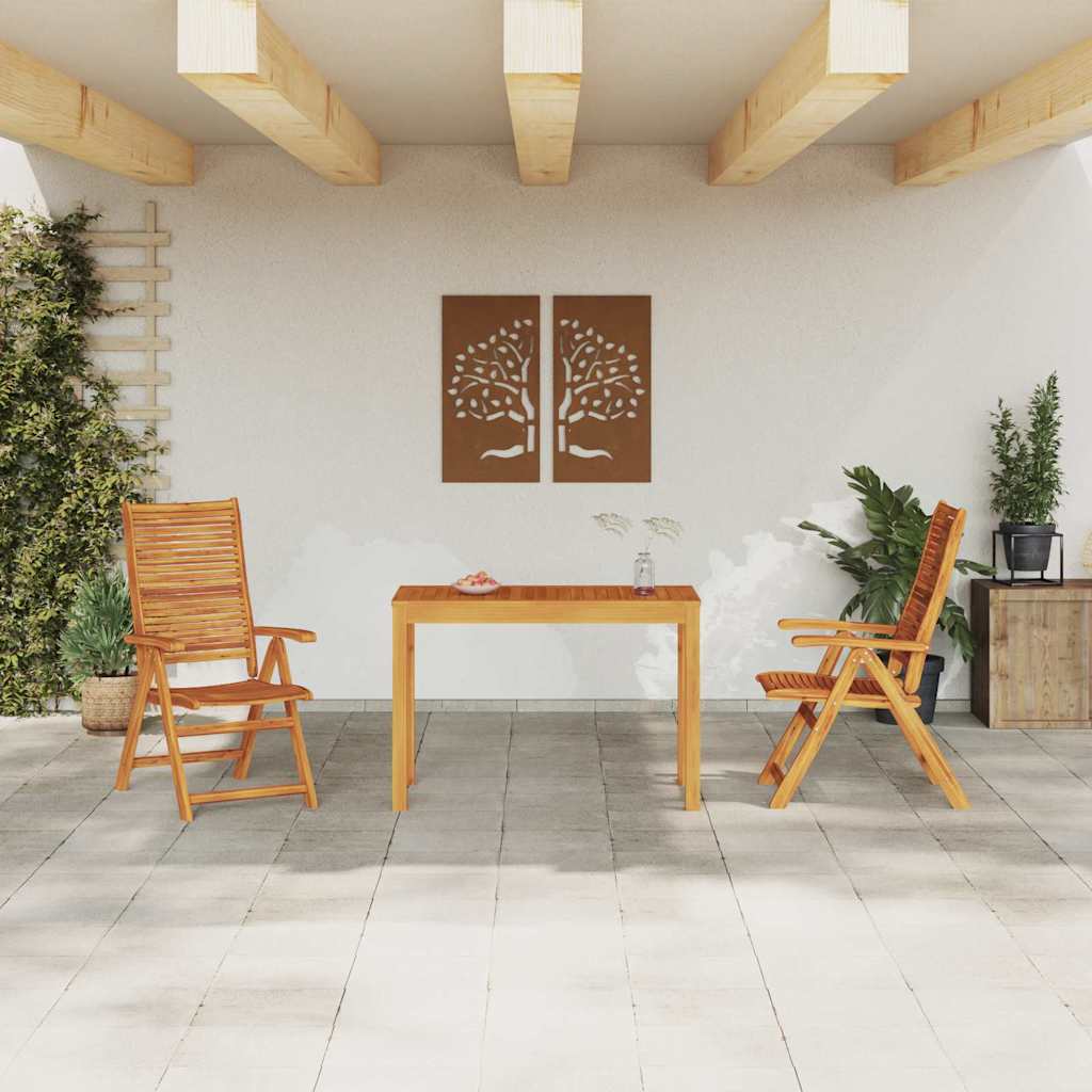 Garden Dining Set 3 pcs Brown Solid Acacia Wood