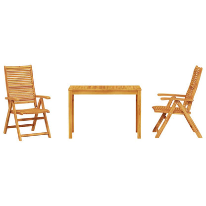Garden Dining Set 3 pcs Brown Solid Acacia Wood