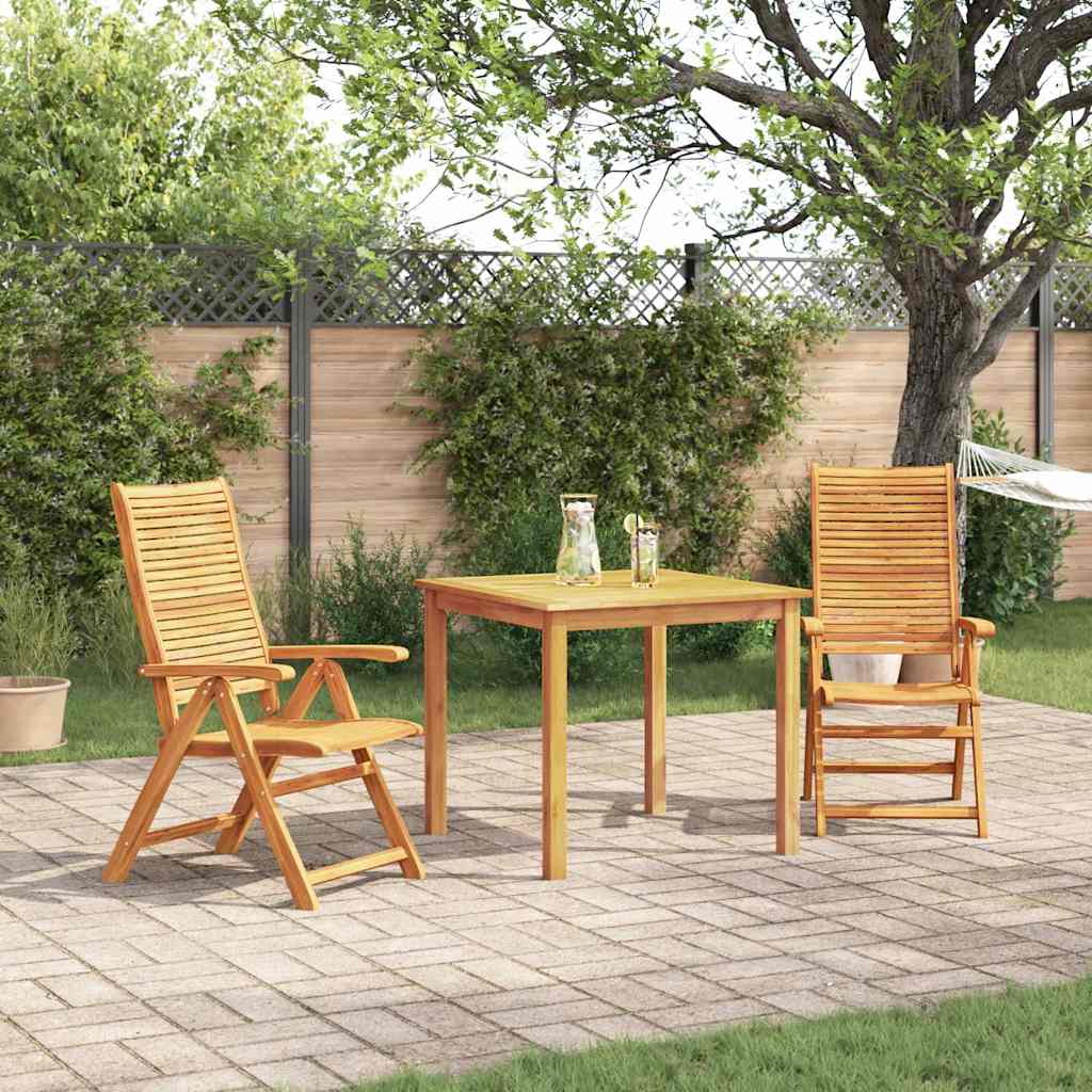 Garden Dining Set Folding 3 pcs Brown Solid Acacia Wood
