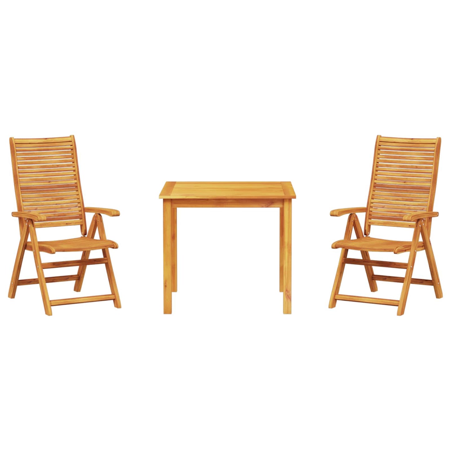 Garden Dining Set Folding 3 pcs Brown Solid Acacia Wood