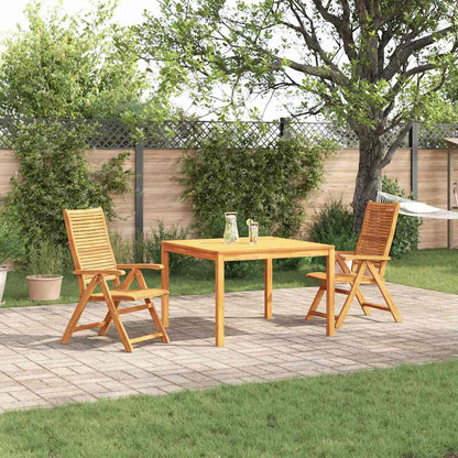 Garden Dining Set Folding 3 pcs Brown Solid Acacia Wood