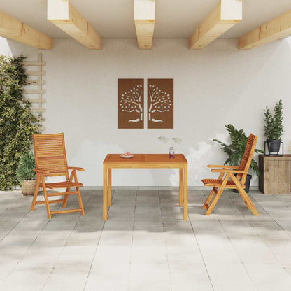 Garden Dining Set Folding 3 pcs Brown Solid Acacia Wood