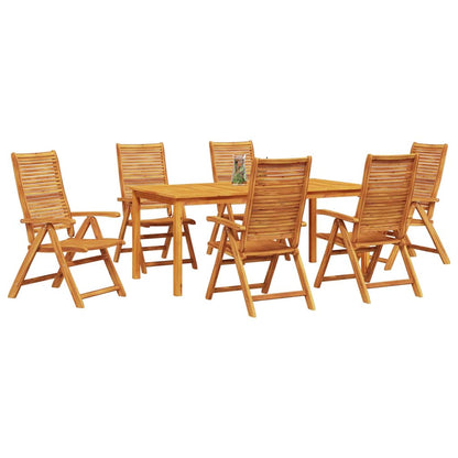 Garden Dining Set 7 pcs Brown Solid Acacia Wood