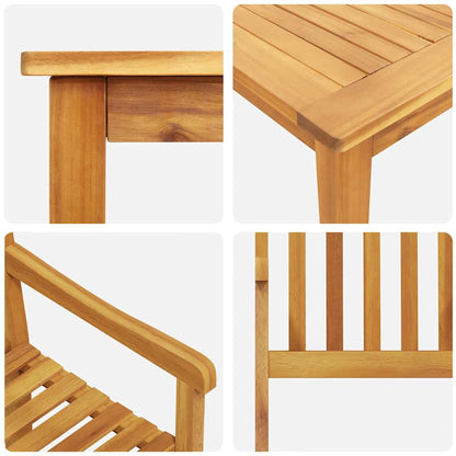 Garden Dining Set 5 pcs Brown Solid Acacia Wood