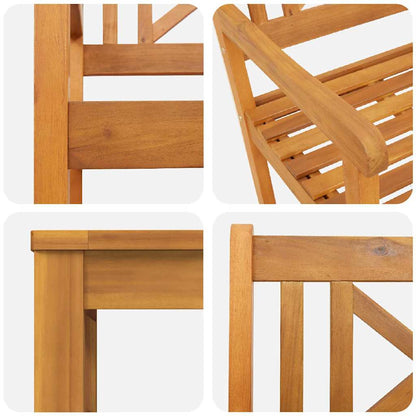 Garden Dining Set 3 pcs Brown Solid Acacia Wood