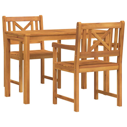 Garden Dining Set 3 pcs Brown Solid Acacia Wood