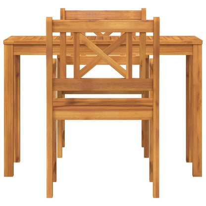Garden Dining Set 3 pcs Brown Solid Acacia Wood