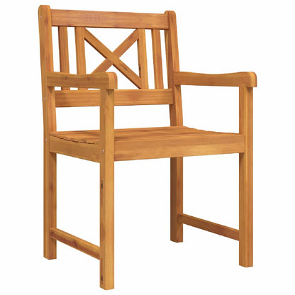 Garden Dining Set 7 pcs Brown Solid Acacia Wood