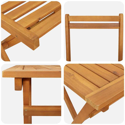 Garden Dining Set 7 pcs Brown Solid Acacia Wood