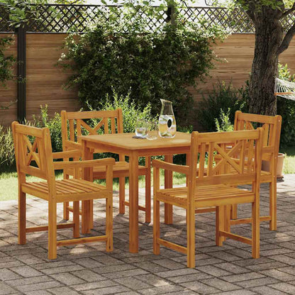 Garden Dining Set 5 pcs Brown Solid Acacia wood