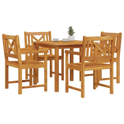 Garden Dining Set 5 pcs Brown Solid Acacia wood
