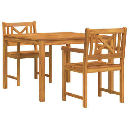 Garden Dining Set 3 pcs Brown Solid Acacia wood