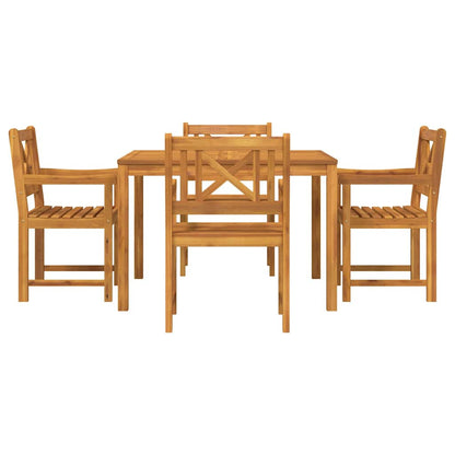 Garden Dining Set 5 pcs Brown Solid Acacia wood