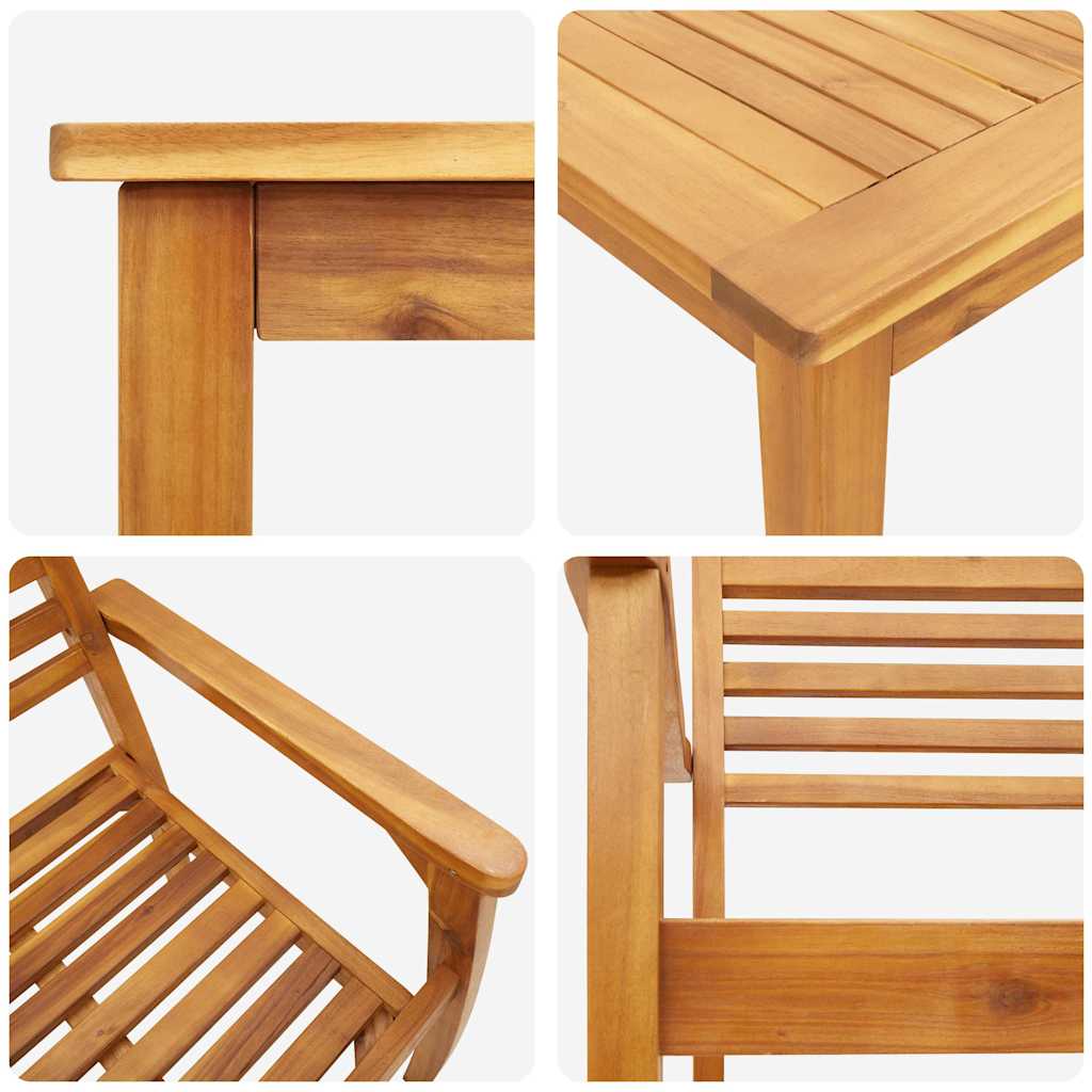 Garden Dining Set 3 pcs Brown Solid Acacia Wood