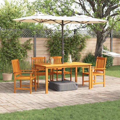 Garden Dining Set 5 pcs Brown Solid Acacia Wood