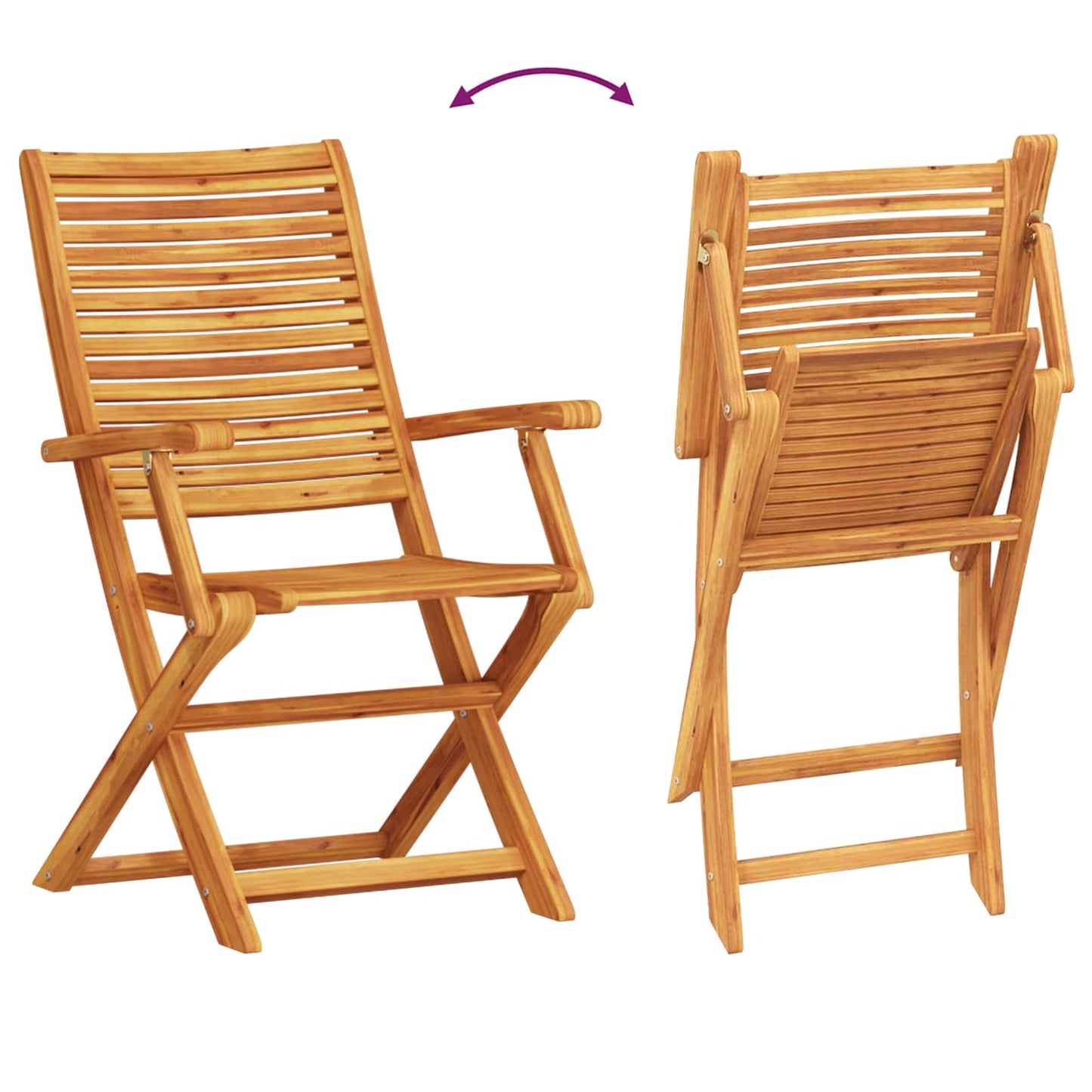Folding Bistro Set Folding 3 pcs Brown Solid Acacia Wood