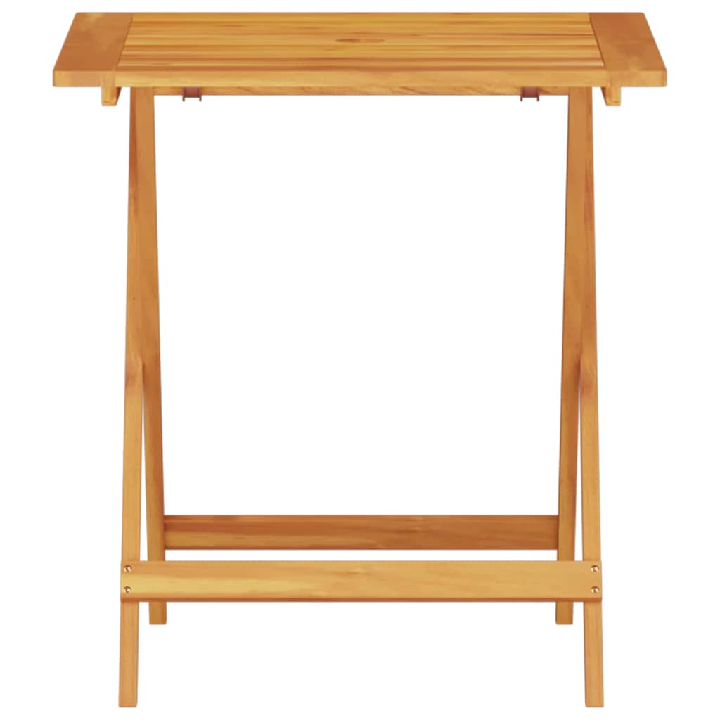 Folding Bistro Set 3 pcs Brown Solid Acacia Wood