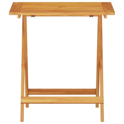 Folding Bistro Set 3 pcs Brown Solid Acacia Wood