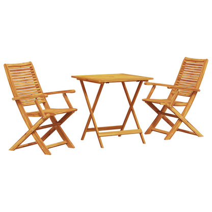 Folding Bistro Set Folding 3 pcs Brown Solid Acacia Wood