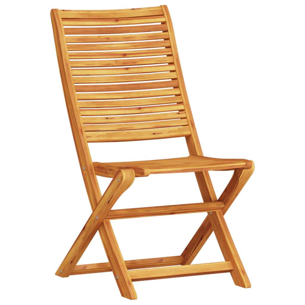 Garden Dining Set Folding 5 pcs Brown Solid Acacia Wood