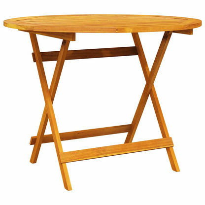 Garden Dining Set Folding 5 pcs Brown Solid Acacia Wood