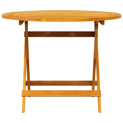 Garden Dining Set Folding 5 pcs Brown Solid Acacia Wood