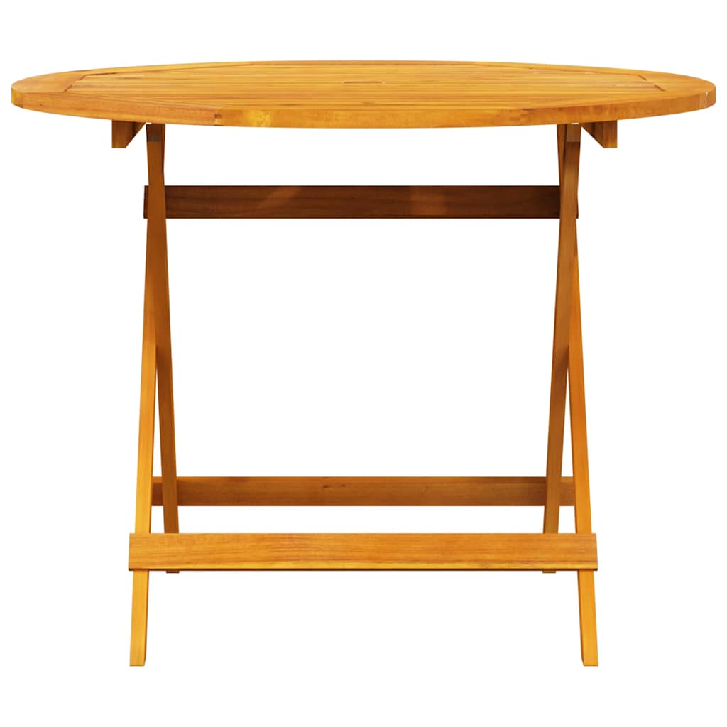 Garden Dining Set Folding 5 pcs Brown Solid Acacia Wood