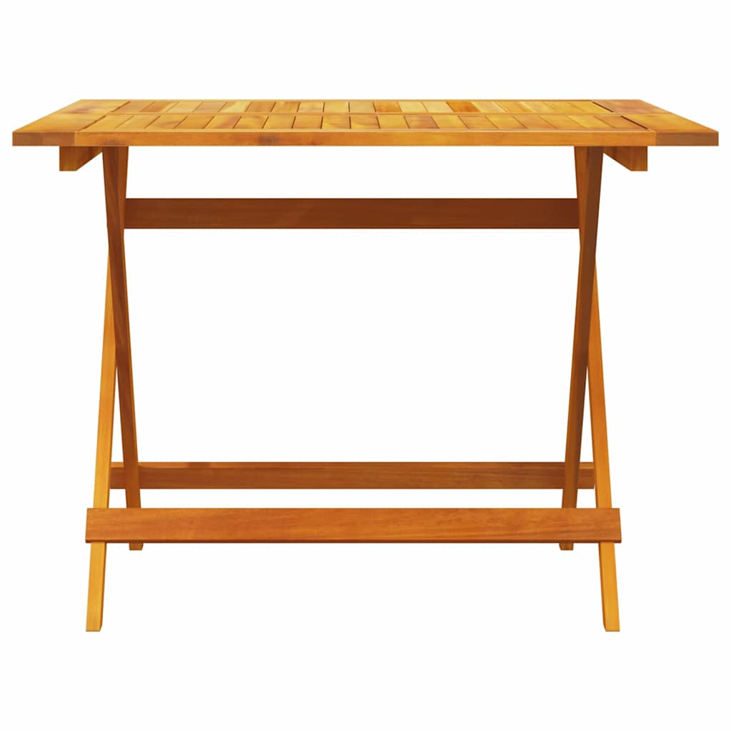 Garden Dining Set Folding 5 pcs Brown Solid Acacia Wood