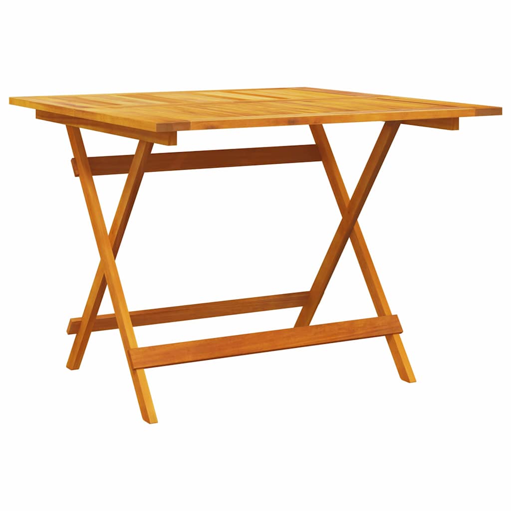 Garden Dining Set Folding 5 pcs Brown Solid Acacia Wood