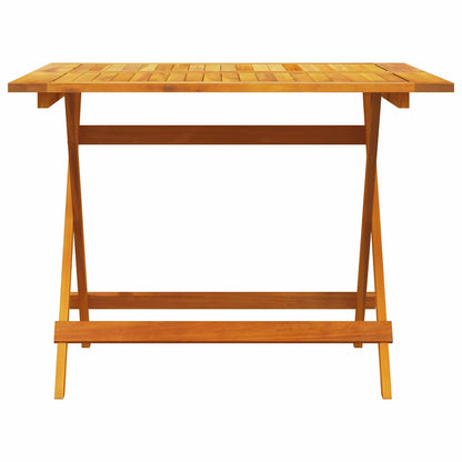 Garden Dining Set Folding 5 pcs Brown Solid Acacia Wood