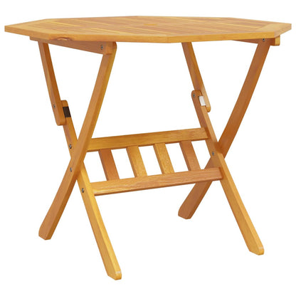 Garden Dining Set Folding 5 pcs Brown Solid Acacia Wood