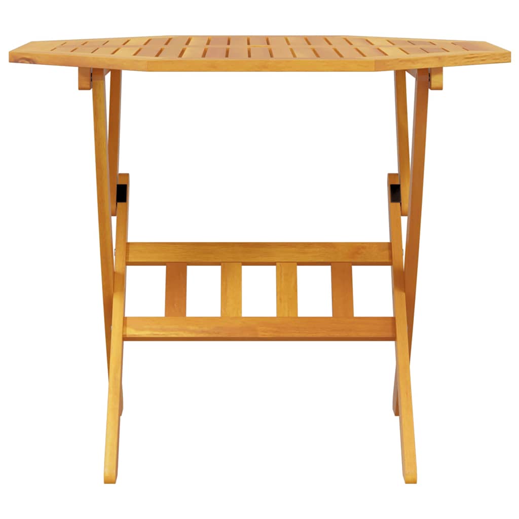 Garden Dining Set Folding 5 pcs Brown Solid Acacia Wood