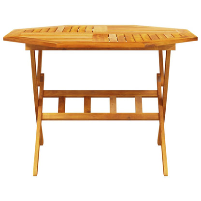 Garden Dining Set Folding 5 pcs Brown Solid Acacia Wood