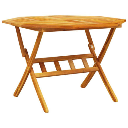 Garden Dining Set Folding 5 pcs Brown Solid Acacia Wood