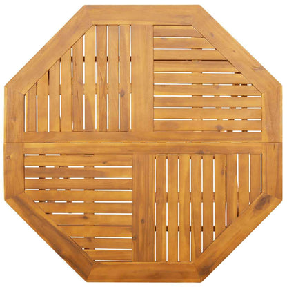 Garden Dining Set Folding 5 pcs Brown Solid Acacia Wood