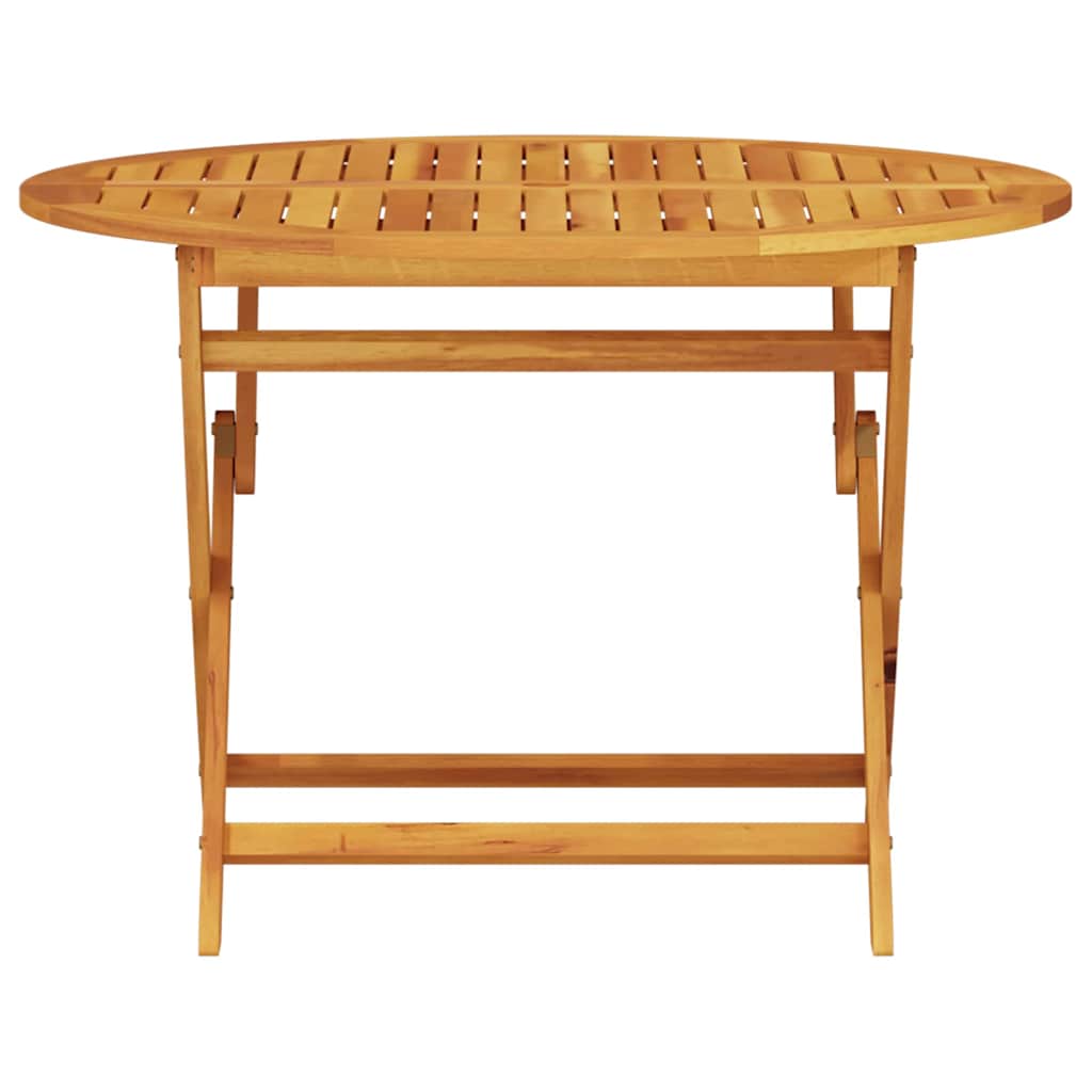 Garden Dining Set Folding 5 pcs Brown Solid Acacia Wood