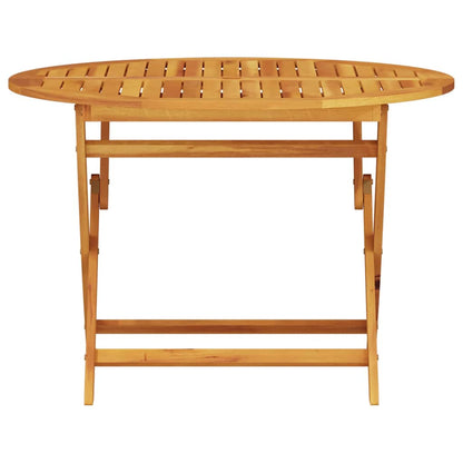 Garden Dining Set Folding 5 pcs Brown Solid Acacia Wood