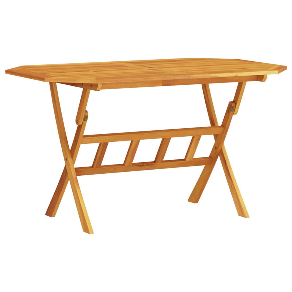 Garden Dining Set Folding 7 pcs Brown Solid Acacia Wood