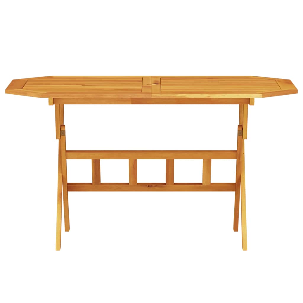 Garden Dining Set Folding 7 pcs Brown Solid Acacia Wood