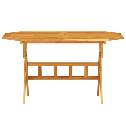 Garden Dining Set Folding 7 pcs Brown Solid Acacia Wood